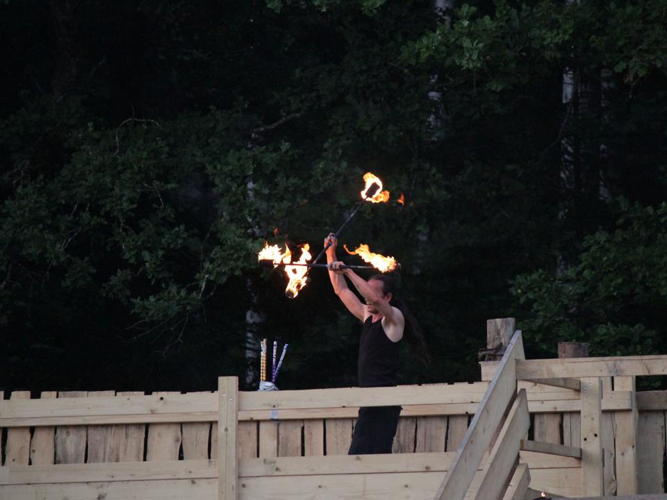 Feuershow am Foodfestival