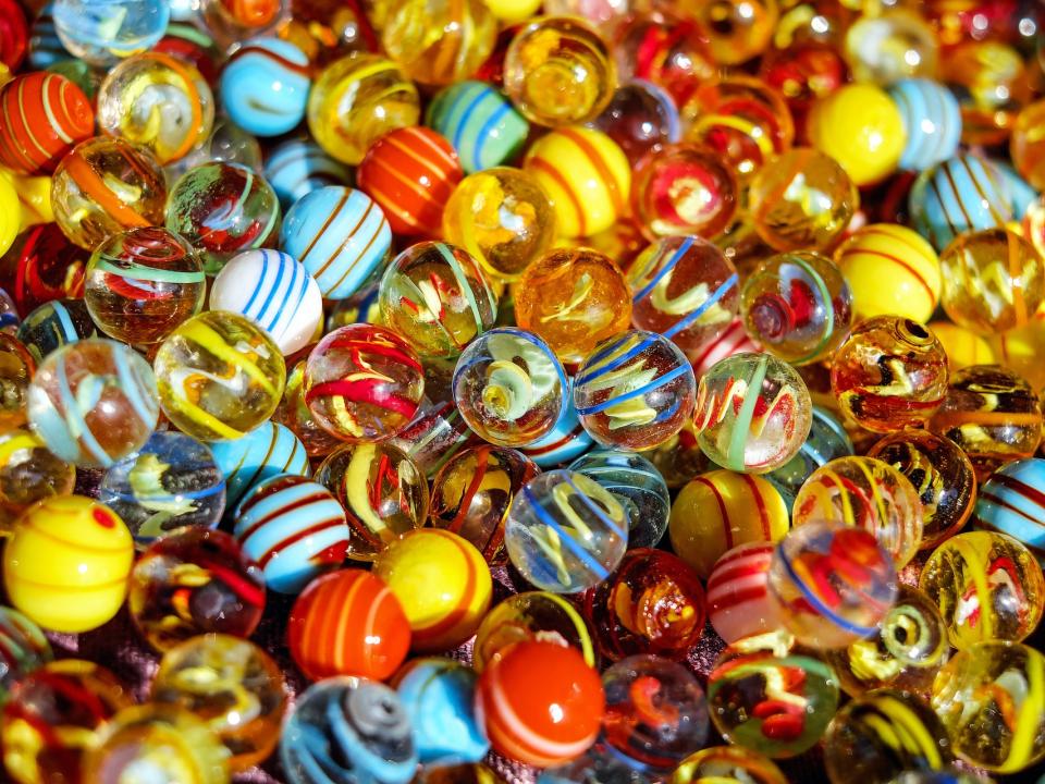 bunte Glaskugeln