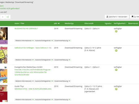 Streaming- und Downloadangebot