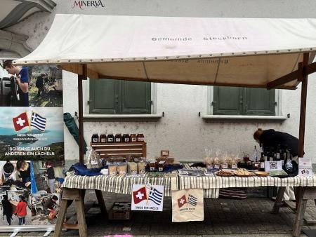 Swiss for Greece - Marktstand in Steckborn