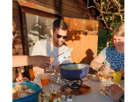 Fondue an den Teamtagen im Tessin