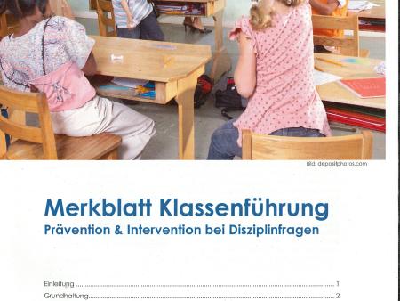 Merkblatt Klassenführung