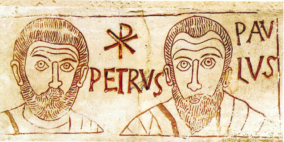 Perus und Paulus Grabplatte